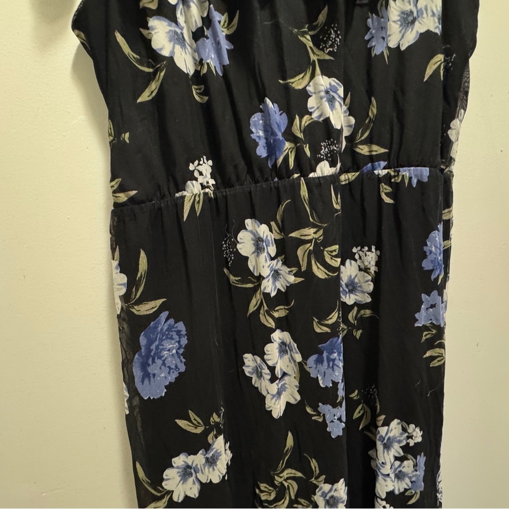 Addition Elle Floral Ruffled Mesh Midi Dress Size 3X - Picture 11 of 16